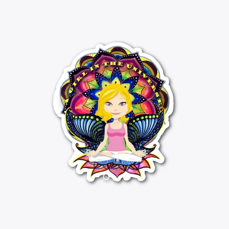 A Girl In The Universe Die Cut Sticker